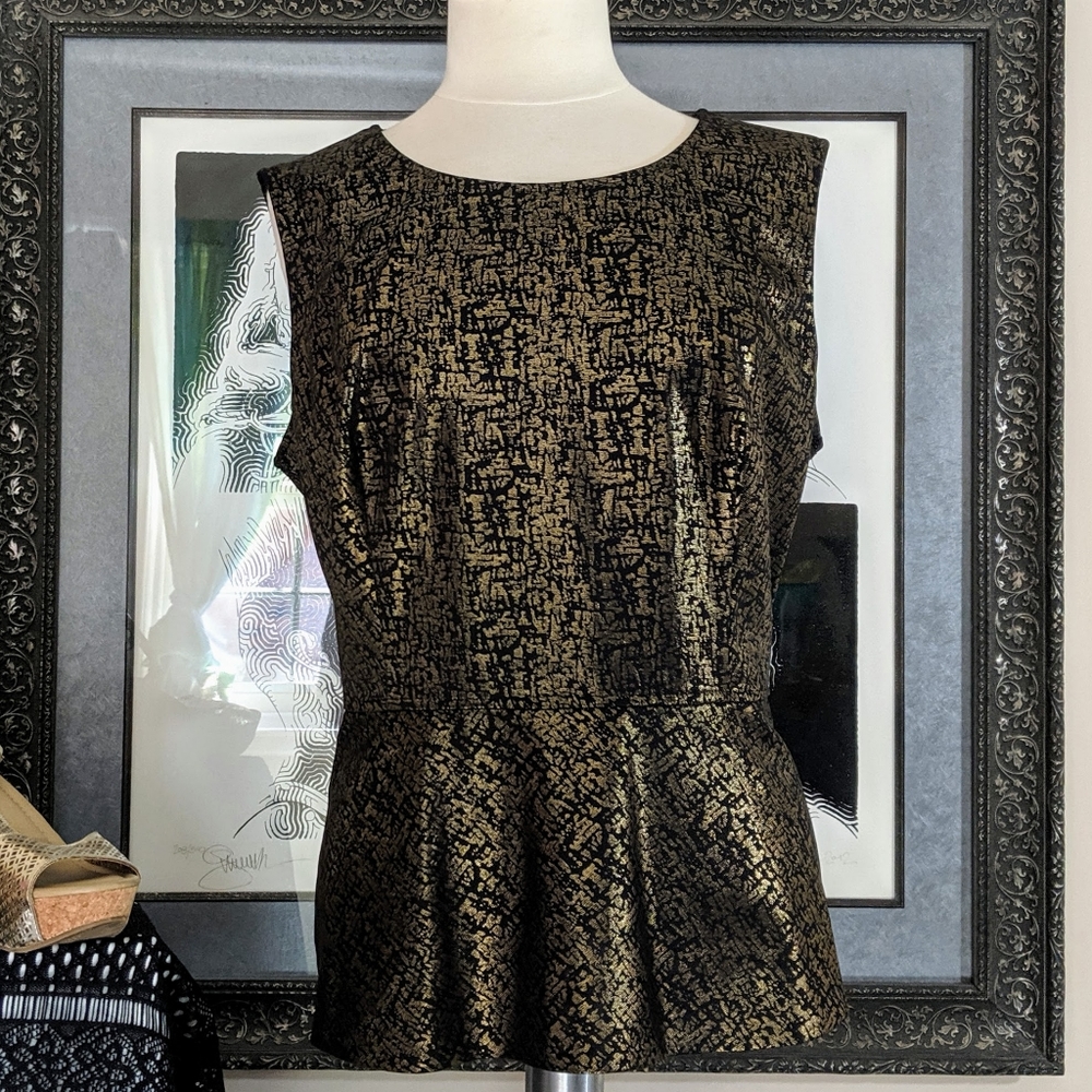 Alfani Sleeveless Peplum Blouse